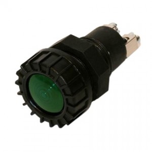 VOYANT VERT A FACE LARGE 12V/2W