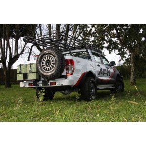 PARE CHOCS ARRIÈRE AVEC DOUBLE SUPPORTS JERRYCAN ET ROUE by AFN FORD RANGER T6