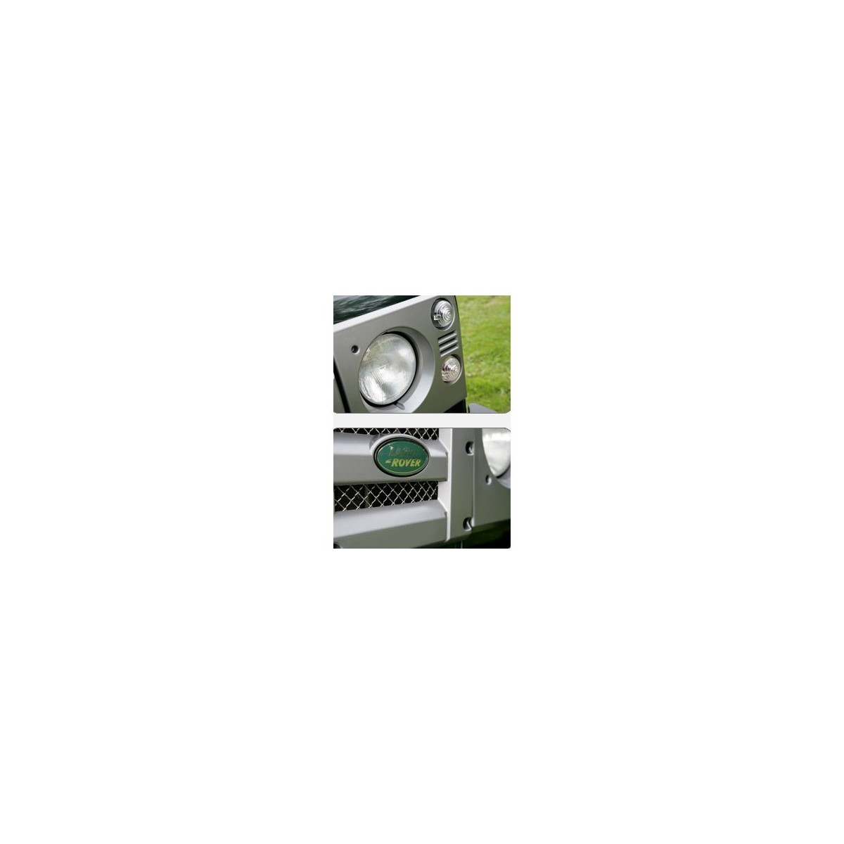 PLAQUE LAND ROVER LOGO VERT ET GOLD 