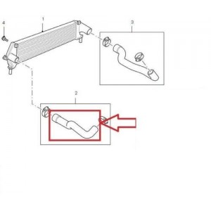 DURITE ENTRE TURBO ET INTERCOOLER TD4