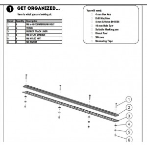 RAILS 1280MM TOYOTA HILUX Double Cab  FRONT RUNNER