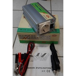 CONVERTISSEUR 24 V 220-230V 300W GENOIS ALLUME CIGARE 