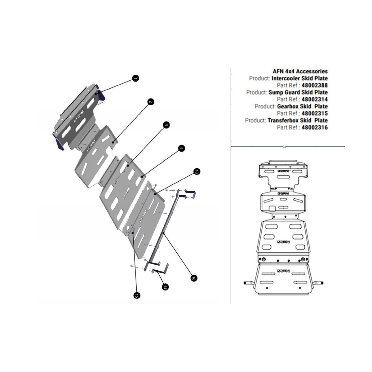 PROTECTION INTERCOOLER / RADIATEUR by AFN NISSAN NAVARRA NP300 D23