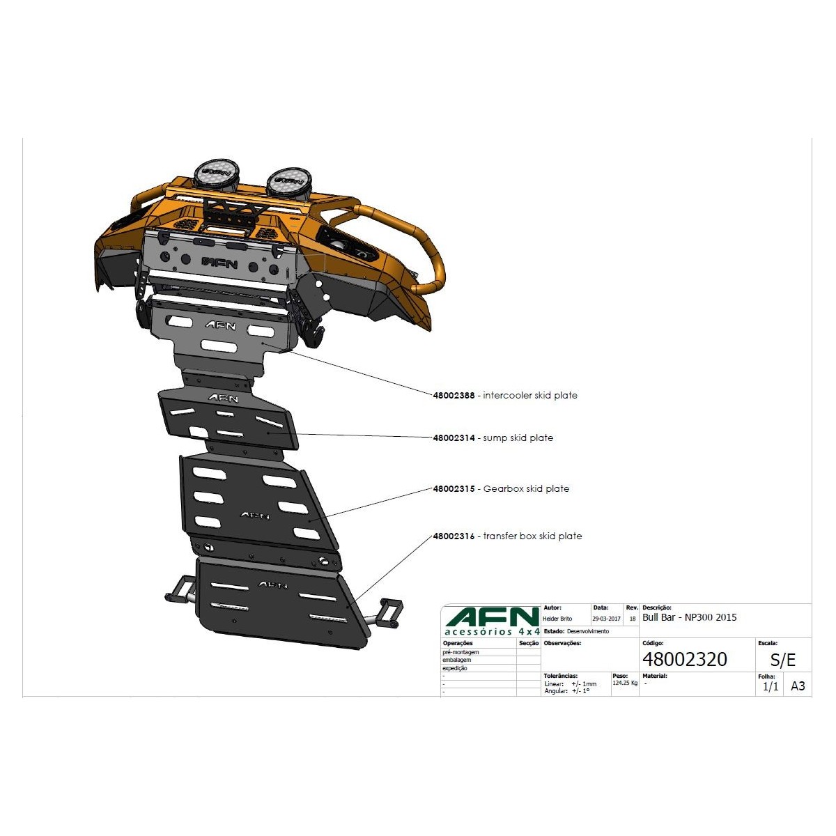 PROTECTION INTERCOOLER / RADIATEUR by AFN NISSAN NAVARRA NP300 D23