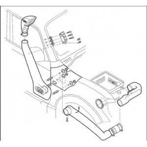 Snorkel DJEBELXTREME MITSUBISHI PAJERO 3 DID ET V6