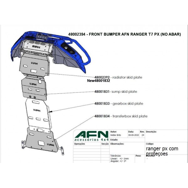 Boulon Pare-chocs Avant Ford Ranger MK2 - 4022888 9-CF60-0516B - Neuf