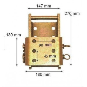 PLAQUE SUPPORT REGLABLE POUR BOULE ATTELAGE