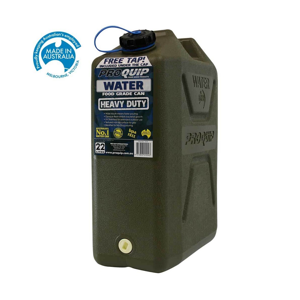 JERRYCAN EAU PROQUIP 22L VERT OLIVE