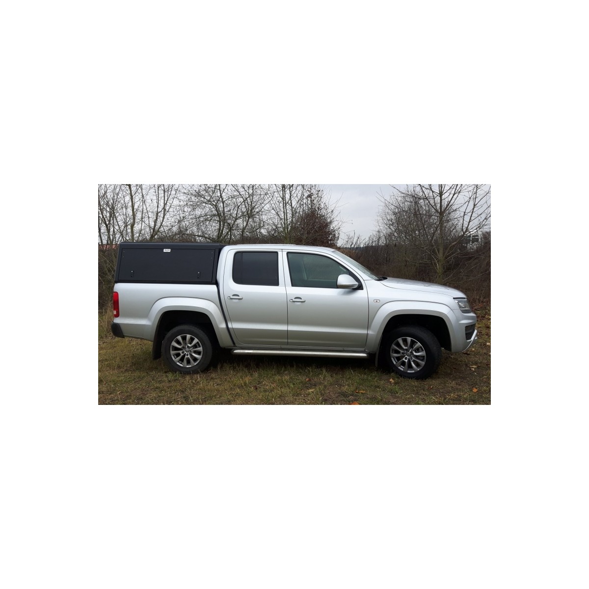 HARDTOP ALU CAB EXPLORER 3 POUR VOLKSWAGEN AMAROK DOUBLE CABINE DE 2010 A 2022 - ALUMINIUM LISSE NOIR