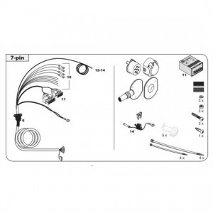 FAISCEAU SPECIFIQUE 7 BROCHES POUR JEEP GLADIATOR 2019-