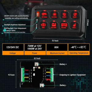 PANNEAU ELECTRIQUE DE CONTROLE 8 TOUCHES DJEBELXTREME