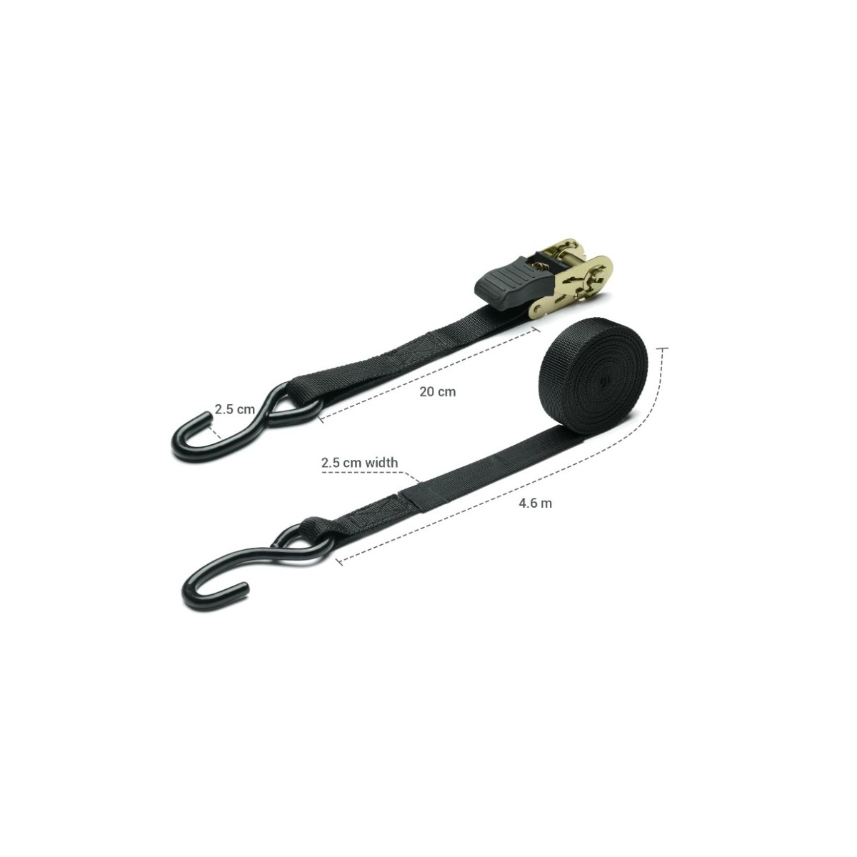 SANGLE A CLIQUET 4.6M - 680KGS