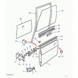 JOINT DE VITRE PORTE AVANT DISCO 1