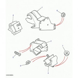 support moteur defender 90, 110, 130, discovery 1, range classic