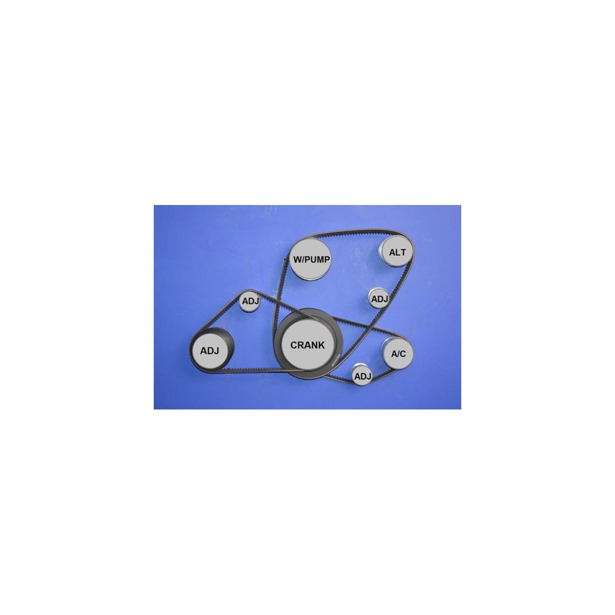 KIT 4 COURROIES NISSAN D22 avec clim