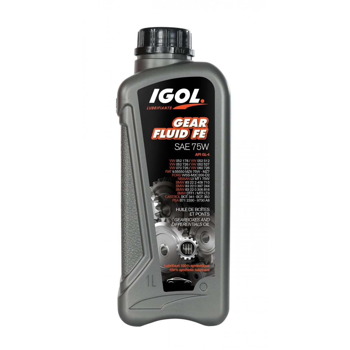 HUILE TRANSMISSIONS IGOL EAR FLUID FE 75W  BIDON DE 1L