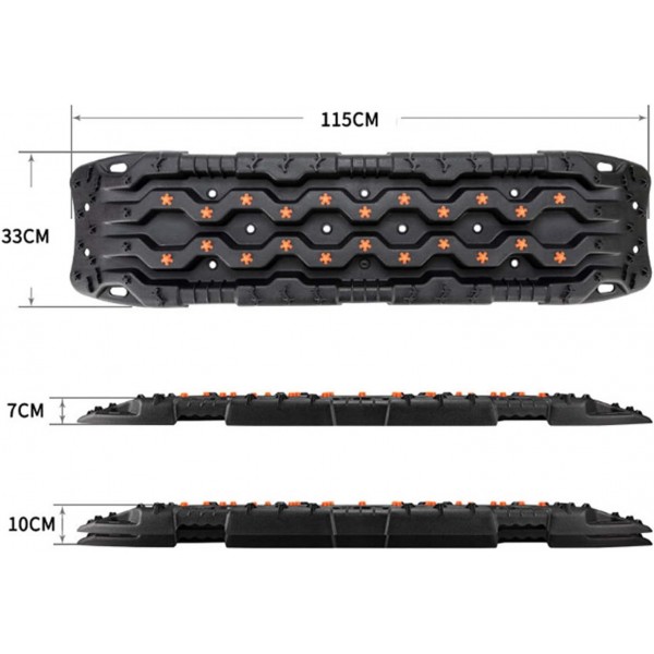 PLAQUES A SABLE OFF ROAD DJEBELXtreme HD Black & Orange