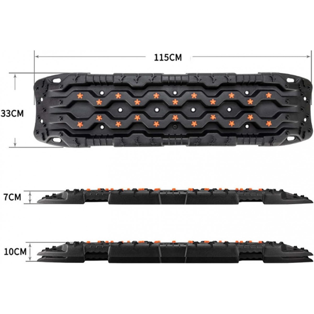 PLAQUES A SABLE OFF ROAD DJEBELXtreme HD Black & Orange
