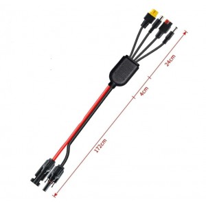 Câble 2 mètres Adaptateur Solaire / batterie 4-en-1