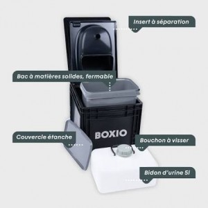 Toilette sèche à séparation compacte 5L BOXIO