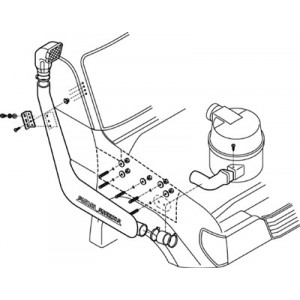 SNORKEEL SAFARI pour toyota KZJ 90/95 KDJ 90/95 3L turdo diesel