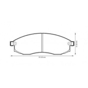 PLAQUETTES DE FREIN LONGUEUR 151 mm