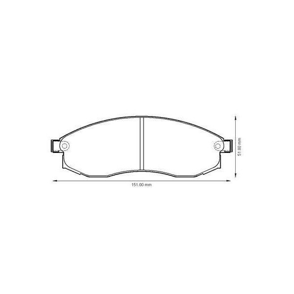 PLAQUETTES DE FREIN LONGUEUR 151 mm