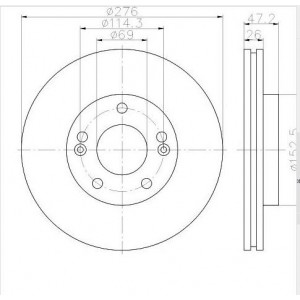 DISQUE DE FREIN AVANT