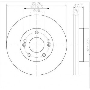 DISQUE DE FREIN AVANT